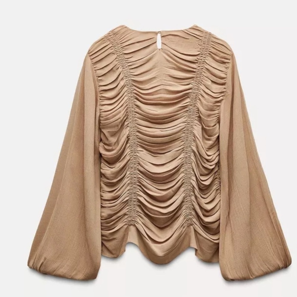 Zara ZW Collection Draped Top Blouse size L NWT❣️